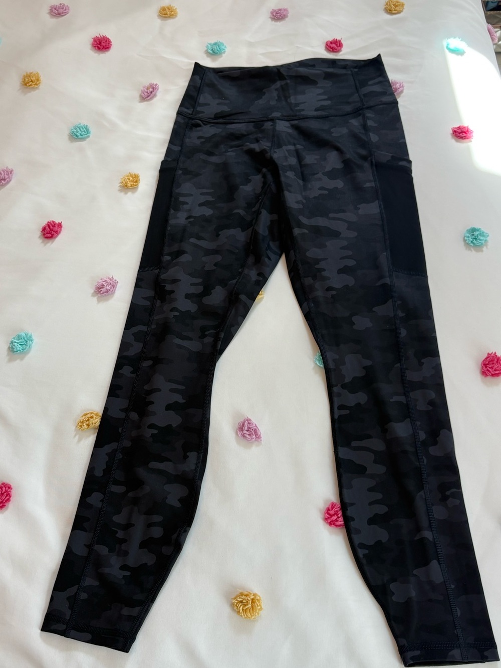 NWT Fabletics Black Camo High-Waist Leggings